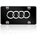 Fast & Furious for Audi Stainless Steel License Plate, Luxury Black Chrome 3D Front License Plate Covers with Logo Screw Nuts Set for Audi All Models