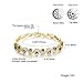 IBLUE Jewelry Yellow Gold Plated Cubic Zirconia Stone Tennis Bracelet Swarovski Elements Diamond Cut 6.88