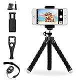 KUshopfast Cell Phone Tripod with Remote and Universial Clip for Smartphone Gopro（Upgrade）