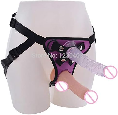 Strapon Pants Harness for Men Pants Strap Ons Double s with Rings Harness Belt Exciting Costumes Funny Toys,Purple