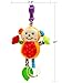 eurofield Baby Plush Rattle Toy, Hanging Stroller Toy with Squeaker,Teether, Colorful Monkey Animal Stuffed Plush Toy for Kid (Monkey, 7.9