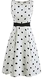 PinkPatty Women's Casual Elegant Polka Dots Sleeveless Chiffon Dress