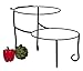 American Metalcraft TLSP1219 Wrought Iron Pizza Stand with Curled Feet, Two-Tier, 12