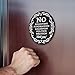 SignDuty No Soliciting Metal Sign w/Double Sided mounting Strip - DiBond Aluminum Waterproof Sign for Home & Business(White)
