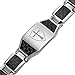 Willis Judd Titanium Magnetic Bracelet Knights Templar Cross Shield Black Carbon Fiber Adjustable
