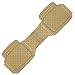Copap 3pcs Rubber Floor Mats Universal Fit Mat for Car SUV Van & Trucks Front & Rear (Beige)
