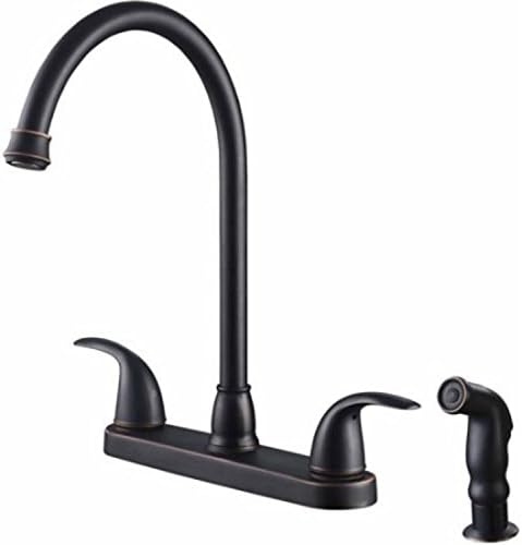 Decorative Hybrid Waterway Bronze Kitchen Faucet with Side Spray