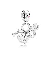 Pandora 796596FPC - Colgante con texto "I Love You"