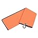 Mile High Life Golf Towels - Microfiber Waffle Pattern Tri-fold, Brush Tool Kit with Club Groove Cleaner with Retractable Cord and Clip, for Men Women, Golf Gift (Orange Towel+Orange Brush)