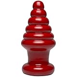 Doc Johnson American Bombshell - Destroyer - Vac-U-Lock and F Machine Compatible Dildo or Butt Plug - Cherry Bomb Red