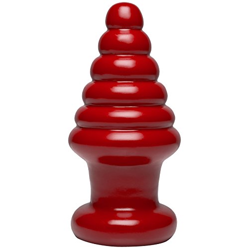 Doc Johnson American Bombshell - Destroyer - Vac-U-Lock and F Machine Compatible Dildo or Butt Plug - Cherry Bomb Red