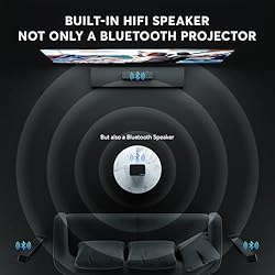 [2s Focus with Remote] PANSEBA 4K Projector, Native