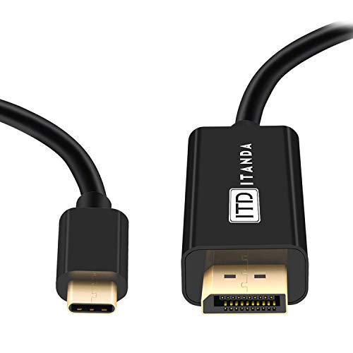 USB-C to DisplayPort Adapter Cable 4K&60Hz 6ft/1.8m, ITANDA USB 3.1 Type C Male (Thunderbolt 3 Compatible) to DP Male 4K Cable for The 2016 MacBook Pro, 2017 MacBook, ChromeBook Pixel USB-C to DisplayPort Adapter Cable 4K&60Hz 6ft/1.8m, ITANDA USB 3.1 Type C Male (Thunderbolt 3 Compatible) to DP Male 4K Cable for The 2016 MacBook Pro, 2017 MacBook, ChromeBook Pixel