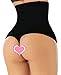 SAYFUT Women's Hi-waist Tummy Control Thong Panties Body Shaper Waist Trainer,Black 1,US 4-10/Waist 25inch-30inch(Tag M/L)