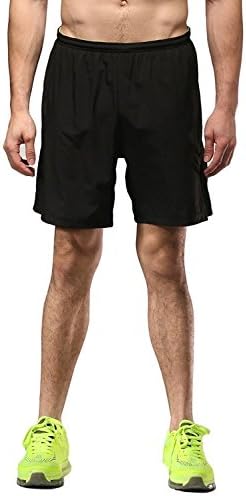VIIOO Men's 2-In-1 Running Workout Training Basketball Athletic Shorts