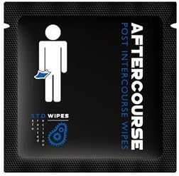 AfterCourse Wipes - Post-Intercourse, Natural, Flushable Wipes - Infused with Essential Oils - Pack of 10 Individual Wipes