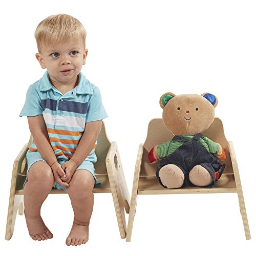 ECR4Kids Stackable Wooden Toddler Chair, 6in, Classroom Furniture