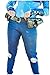 DAZCOS US Size Bunny Judy Hopps Cosplay Costume with Badge Ears Tail (Large) Blue