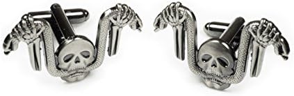 Biker CollectiblesSnake Handlebars Skull Biker Motorcycle Suit Cufflinks Cuff Links Pair