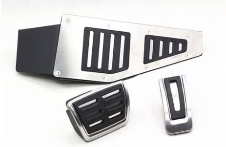 Emblem Trading Stainless Steel Pedals Pedal Car Tuning Pedal Caps Automatic Gas Brake Pedal Foot Support Plug and Play Installation RHD