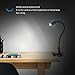 Aglaia Desk Lamp Clip On, 4W Eye Care LED Reading Light with 3 Dimming Levels, Touch Control and Flexible Neck for Office, Bedside, Study, and so on (Black)
