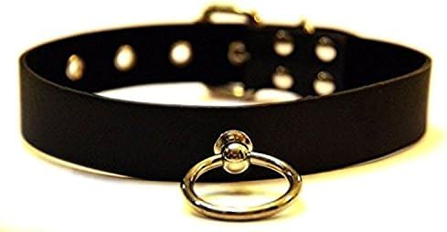 Genuine Leather Dog Choker Collar With Chain Detachable Leash and Fabric Bag