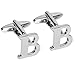 BodyJ4You Cufflink Letter B Initial Alphabet Letter-B Classic Style