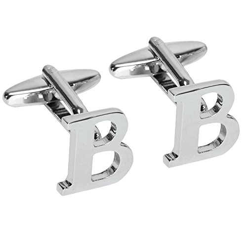 BodyJ4You Cufflink Letter B Initial Alphabet Letter-B Classic Style
