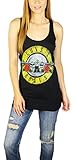 Guns N' Roses Womens Long Racerback Tank Top Black
