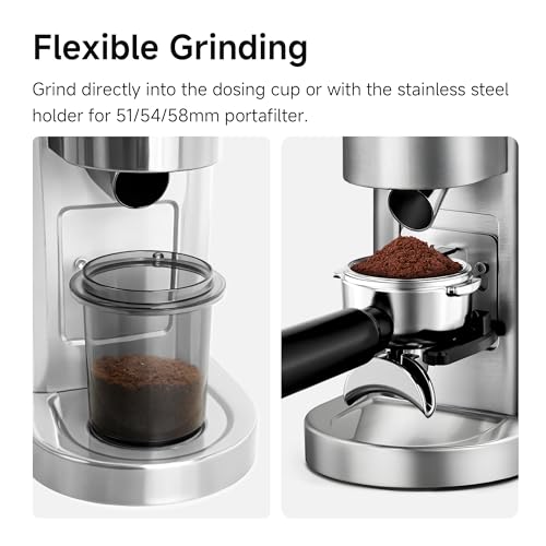 HiBREW G7 Coffee Bean Grinder with 48 Gears Precise Setting, Automatic Burr Mill Electric Grinder for Turkish/Espresso/Mocha/Drip/Pour Over/French Press