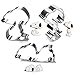 3 Pcs Cookie Cutter Set for Snoopy Shape - Stainless Steel