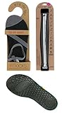 FitKicks Shoes with Free FitZip Waist Pack, Choose Color and Size (Large, Black / Grey)