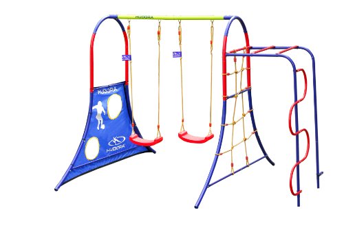 HUDORA Spielplatz für den Garten mit Kinder-Schaukeln & Klettergerüst - 64019