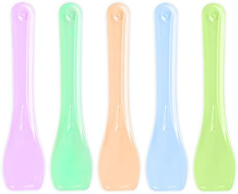 Mashers Small Plastic Ice Cream Tasting Spoons – Assorted Colours – Pack of 25