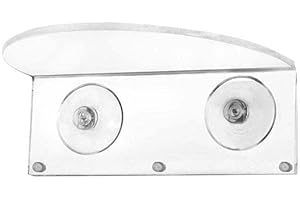 LinaLife Ledge Suction Cup Window Shelf Acrylic Plant for Garden Bathroom Organizer Shelves Indoor Plant Holder - Glass Window Sill Extender for Microgreens Kit, Seed Starter Pots, Planters 5.5"