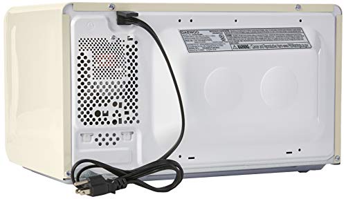 Daewoo KOR07R3ZEC 0.7 cu. ft 700W Retro Countertop Microwave Oven, Cream