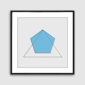Framed Canvas Wall Art Geometric Building Canvas Prints Home Artwork Decoration for Living Room,Bedroom - 16x16 inches