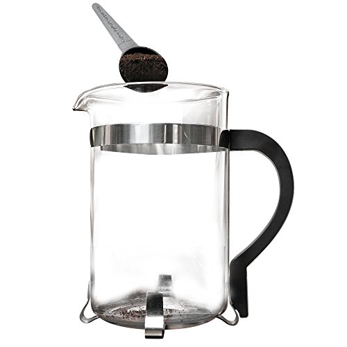 Primula Classic French Press Coffee/Tea Maker - Glass 8 Cup/32 Oz, Black/Chrome Accents