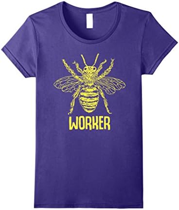 Womens Worker Bee T-Shirt Small Purple