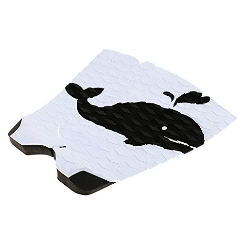 STORE-HOMER - EVA 3 piece Surfboard Traction Tail Pads Surfing Surf Deck Anti-slip Grips White Black Bodyboard Water Sports Surfing Accessory
