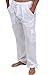 Cotton Natural Cargo Pants Summer Beach Elastic Waistband Comfortable Pants