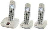 Clarity D712 Moderate Hearing Loss Cordless Phone with 2 D702HS Expandable Handsets