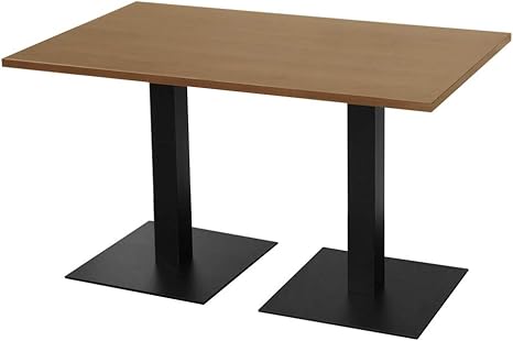 Amazon カフェテーブル 業務用 10 700 H700 角ベース ブラック スチール脚 木目 ウォルナット アイアン脚 飲食店 ダイニング テーブル オンライン通販