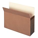 Smead File Pocket, Straight-Cut Tab, 5-1/4" Expansion, Letter Size, Redrope, 10 per Box (73234)