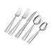 KISKISTONITE Flatware, 5-Piece Set Stainless Steel Cutlery with Arabesque, Dinnerware Fork Knife Spoon, Service for 1