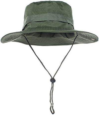 Camo Coll Outdoor Sun Cap Camouflage Bucket Mesh Boonie Hat (green)