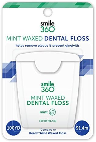 Smile 360 Mint Waxed Dental Floss, 100 Yard, 2 Count
