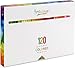 Artlicious - 120 Premium Distinct Colored Pencils for Adult Coloring Books - Bonus Sharpener - Color Names on Pencils