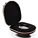 Hat Box Travel Crush Proof Carry On with Luggage Strap and Shoulder Strap Black