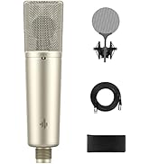 Donner DC-87 Condenser Microphone, 25.4mm Large-Diaphragm, 3 Polar Patterns XLR Studio Mic for Vo...